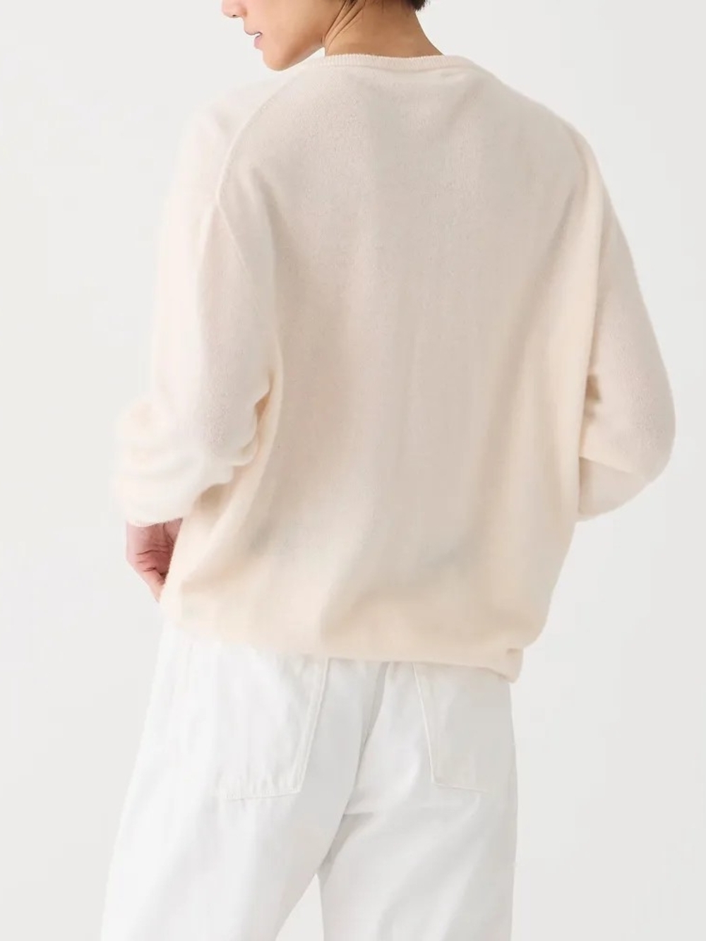 Women's Cream Crewneck Sweater